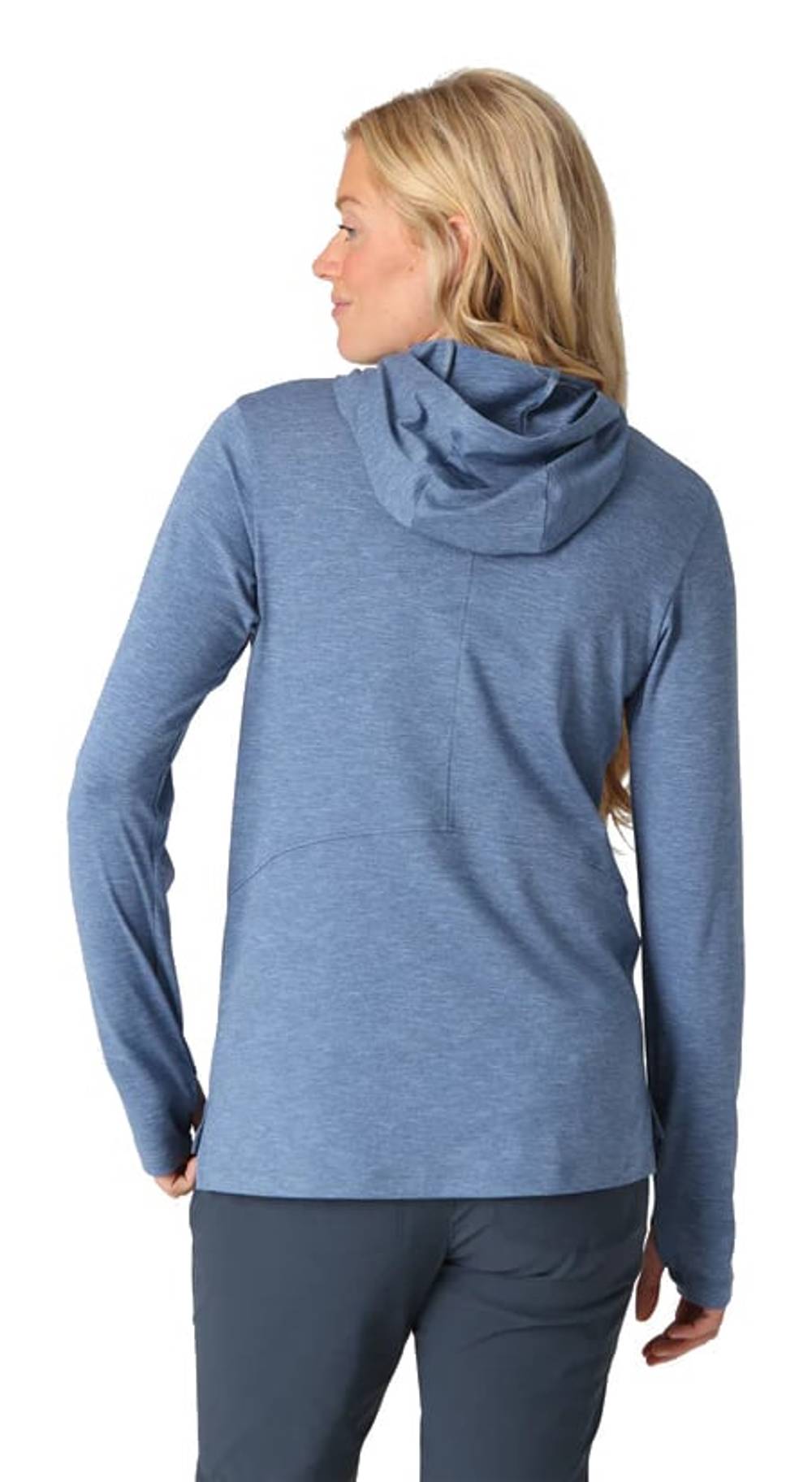 Outdoor Research Women's ActiveIce Spectrum Sun Hoodie in Ascent Blue Heather - Image 3 of 4
