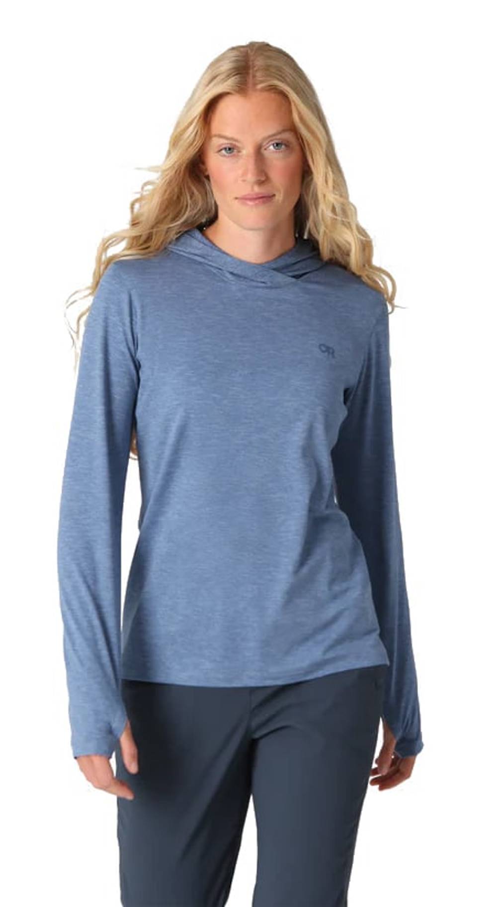 Outdoor Research Women's ActiveIce Spectrum Sun Hoodie in Ascent Blue Heather - Image 2 of 4