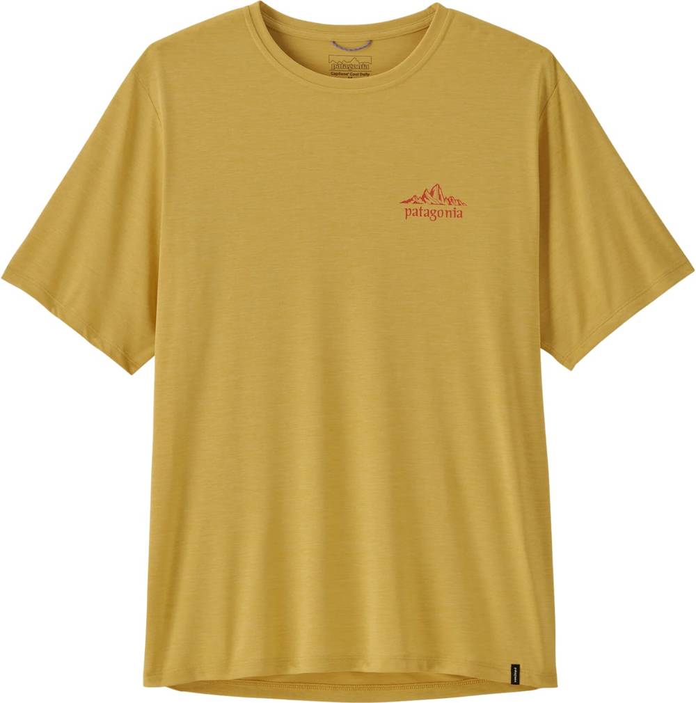 Patagonia Men's Cap Cool Daily Shirt - Cloud Crag in Limestone Yellow / Light Limestone Yellow X-Dye - Image 1 of 2