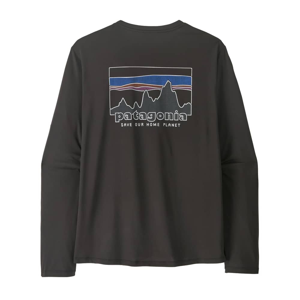 Patagonia Men's L/S Cap Cool Daily Shirt - '73 Skyline in Black - Image 2 of 2