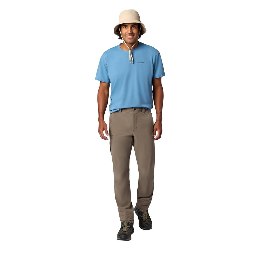 Marmot Men's AirExchange UPF 50 Crew Short Sleeve in Summer Storm - Image 6 of 6