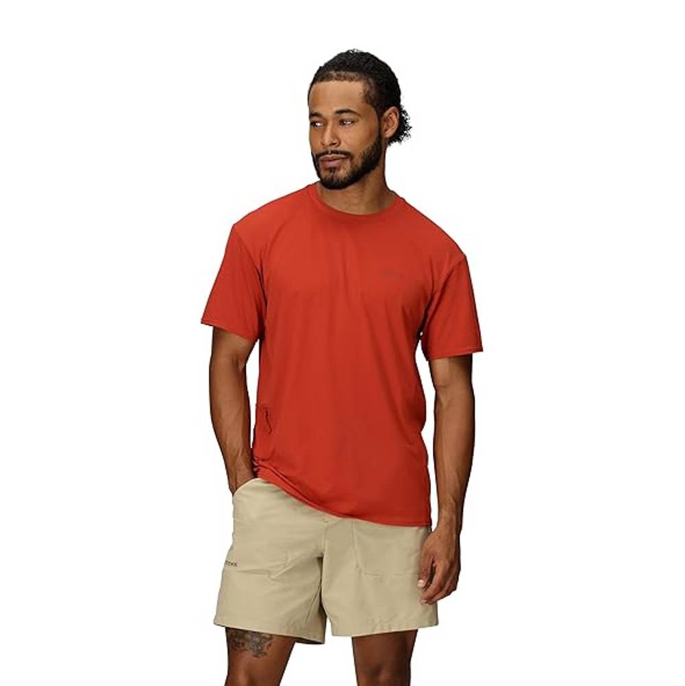 Marmot Men's AirExchange UPF 50 Crew Short Sleeve in Sumac - Image 3 of 3