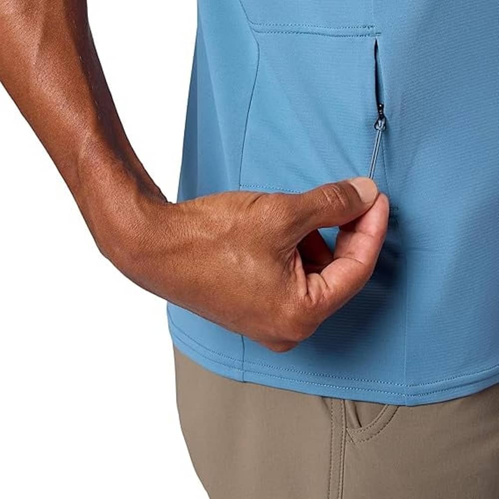 Marmot Men's AirExchange UPF 50 Crew Short Sleeve in Summer Storm - Image 5 of 6