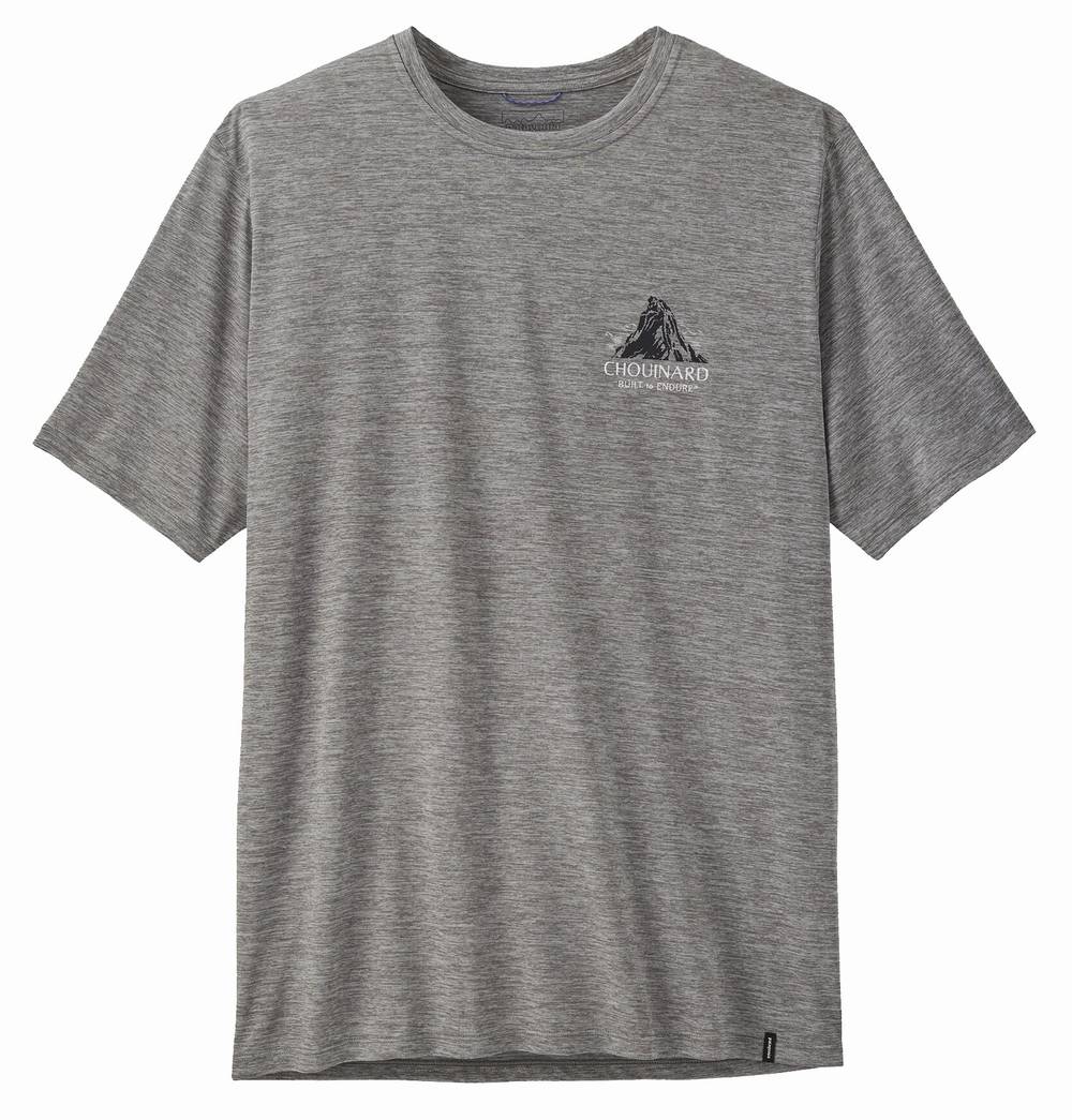 Patagonia Men's Cap Cool Daily Shirt - Chouinard Crest in Feather Grey - Image 1 of 2