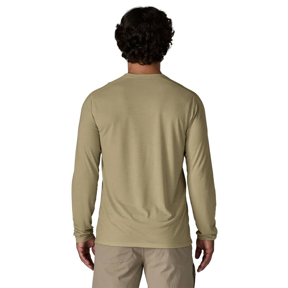 Patagonia Men's Long Sleeve Cap Cool Trail Shirt in Weathered Stone - Image 3 of 3