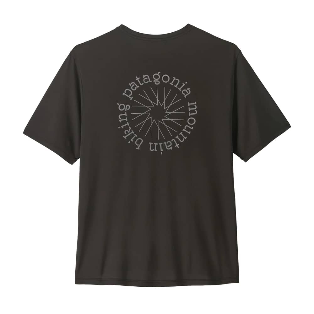 Patagonia Men's Cap Cool Daily Shirt - Spoke Stencil in Black - Image 2 of 2