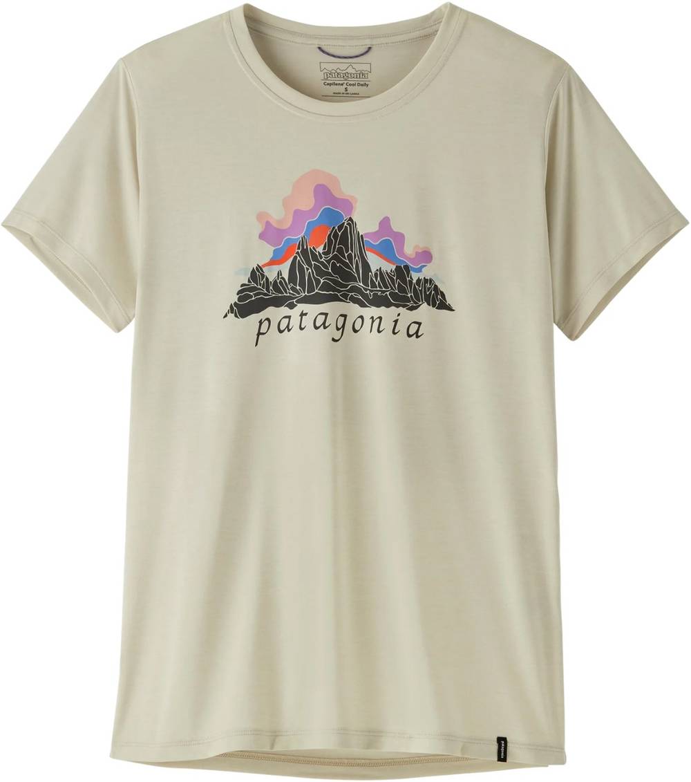 Patagonia Women's Cap Cool Daily Shirt - Fitz Roy Nimbus in Dyno White - Image 1 of 1