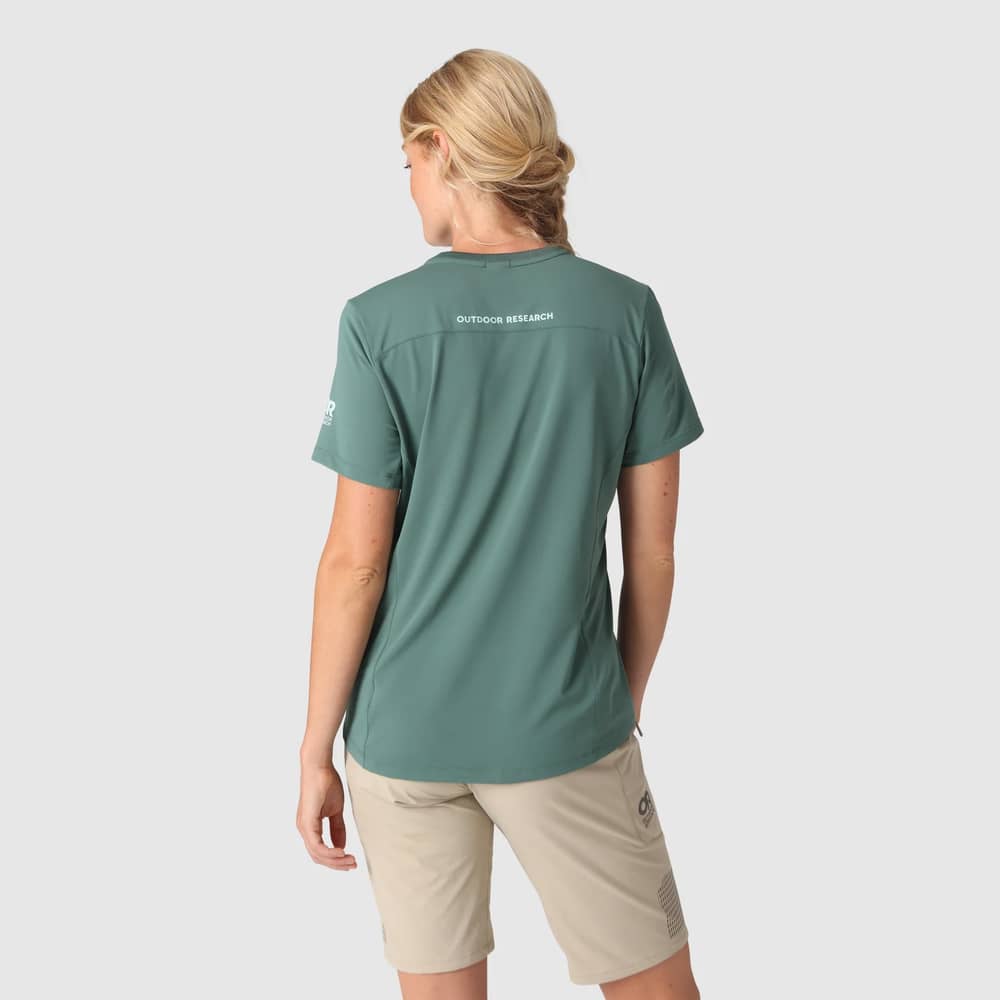 Outdoor Research Women's Freewheel MTB Short Sleeve Jersey in Malachite - Image 3 of 5