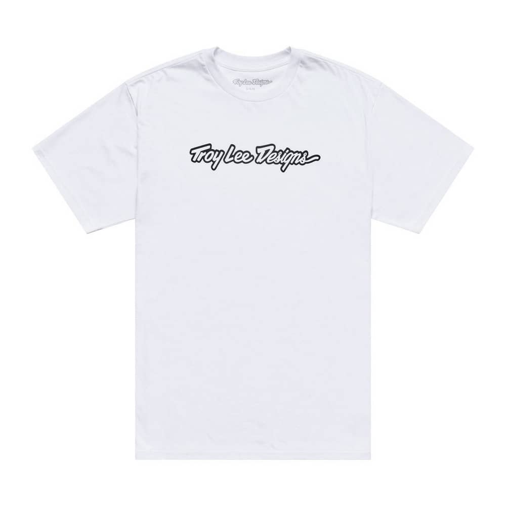 Troy Lee Designs Short Sleeve Tee in White/Black - Image 1 of 5
