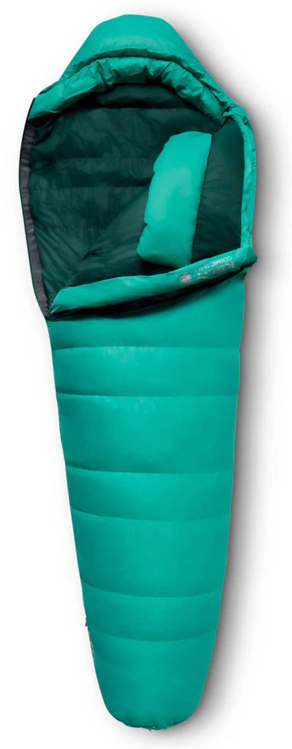 Kelty Cosmic Ultra 20° DriDown Women's Sleeping Bag in Peacock Green/Posey Green - Image 2 of 4