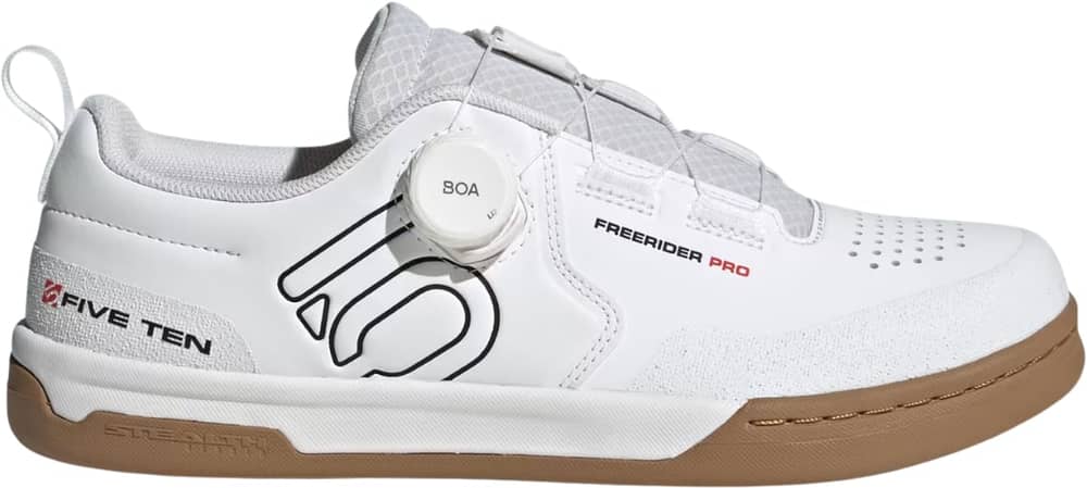 Five Ten Freerider Pro Boa Shoes in Cloud White / Core Black / Red - Image 1 of 9