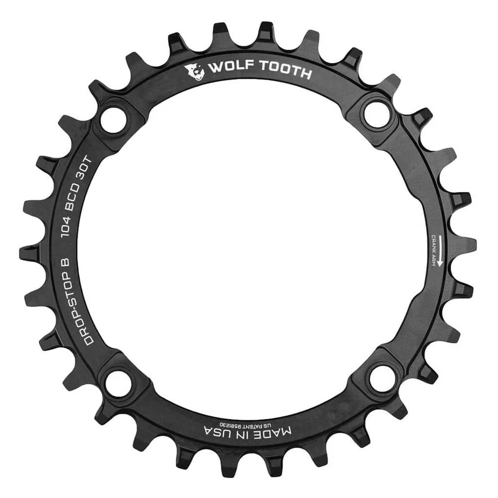 Wolf Tooth 104 BCD Chainring Drop-Stop B in Black - Image 1 of 1