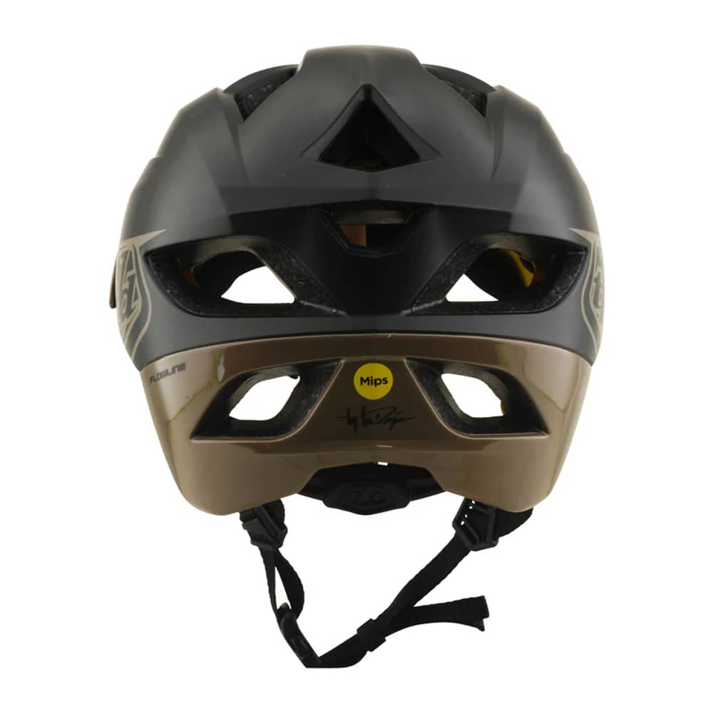 Troy Lee Designs Flowline Helmet W/Mips in Point Charcoal/Timber - Image 3 of 4