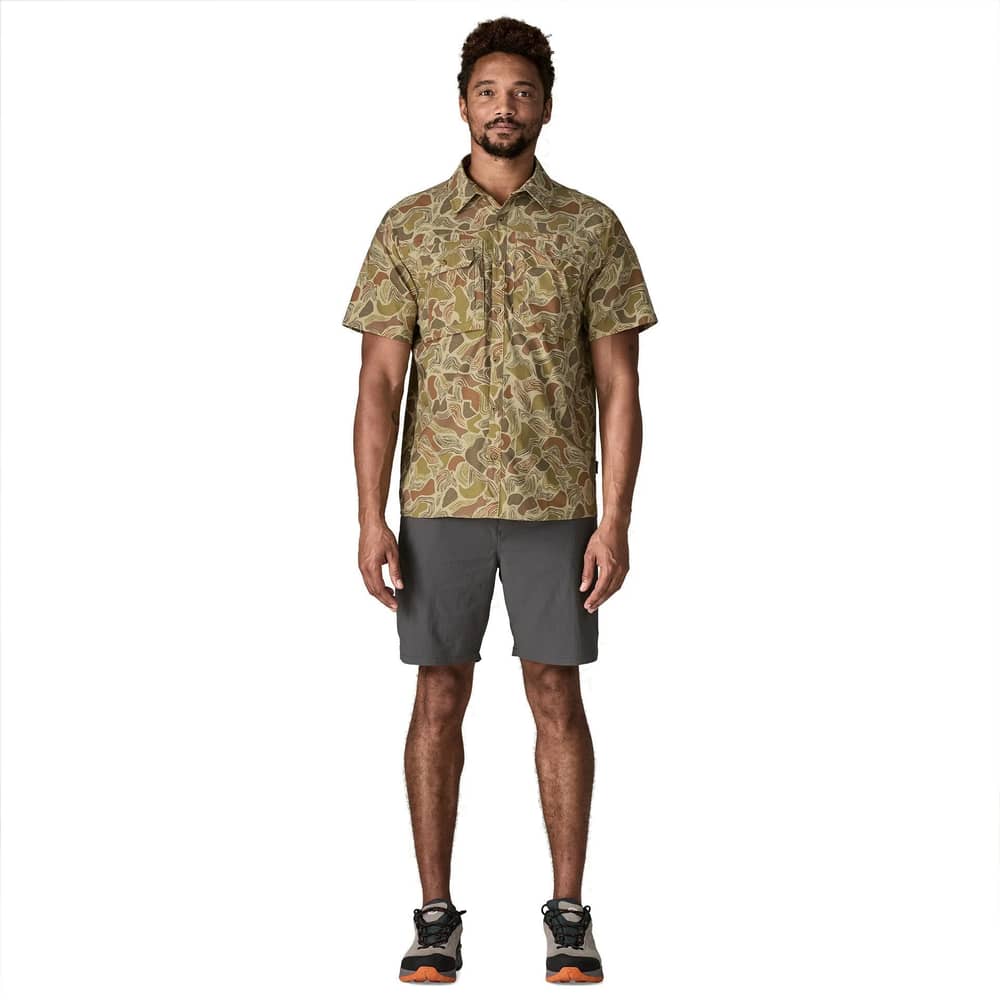 Patagonia Men's S/S Self Guided Sun Shirt in Coastal Edge/Weathered Stone - Image 4 of 9