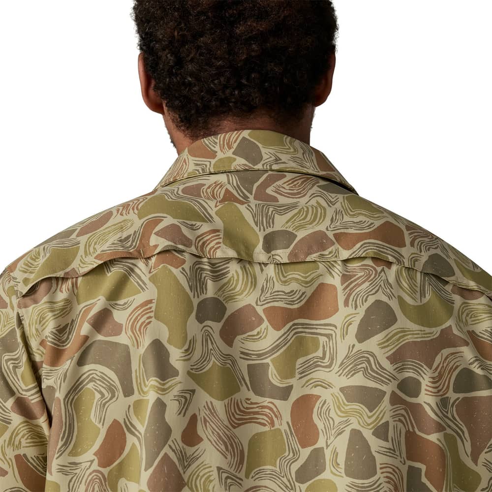 Patagonia Men's S/S Self Guided Sun Shirt in Coastal Edge/Weathered Stone - Image 8 of 9