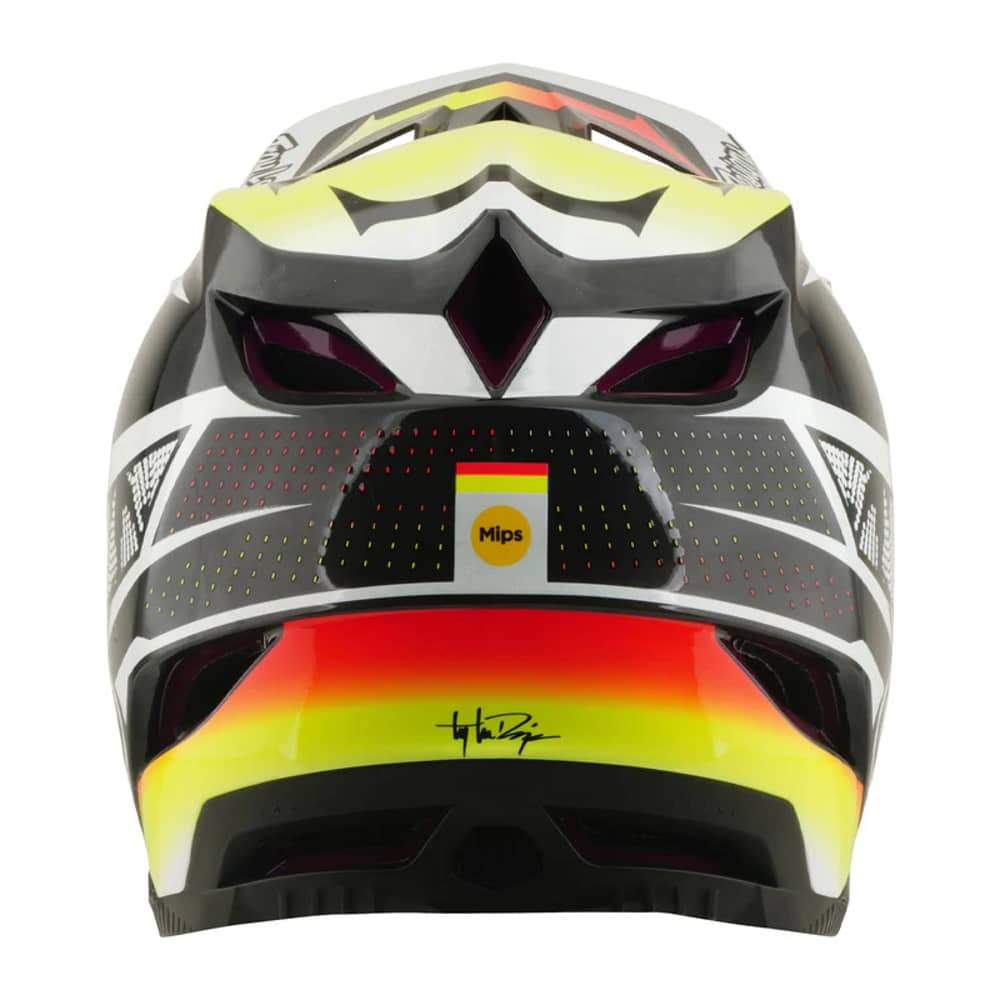 Troy Lee Designs D4 Carbon Helmet W/Mips in Lined Up Black - Image 2 of 4