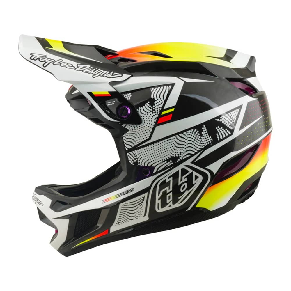 Troy Lee Designs D4 Carbon Helmet W/Mips in Lined Up Black - Image 1 of 4