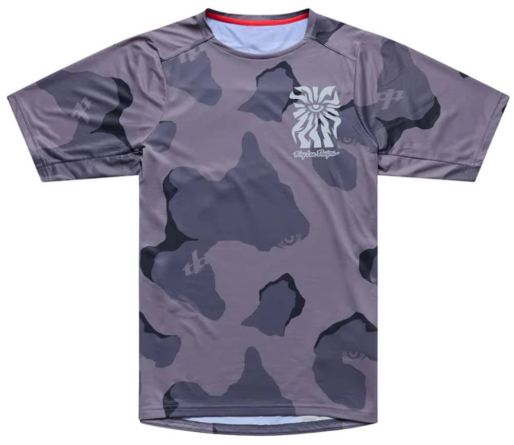 Troy Lee Designs | Skyline Pro Ss Jersey Men's | Size Medium In Flow Camo Carbon | 100% Polyester