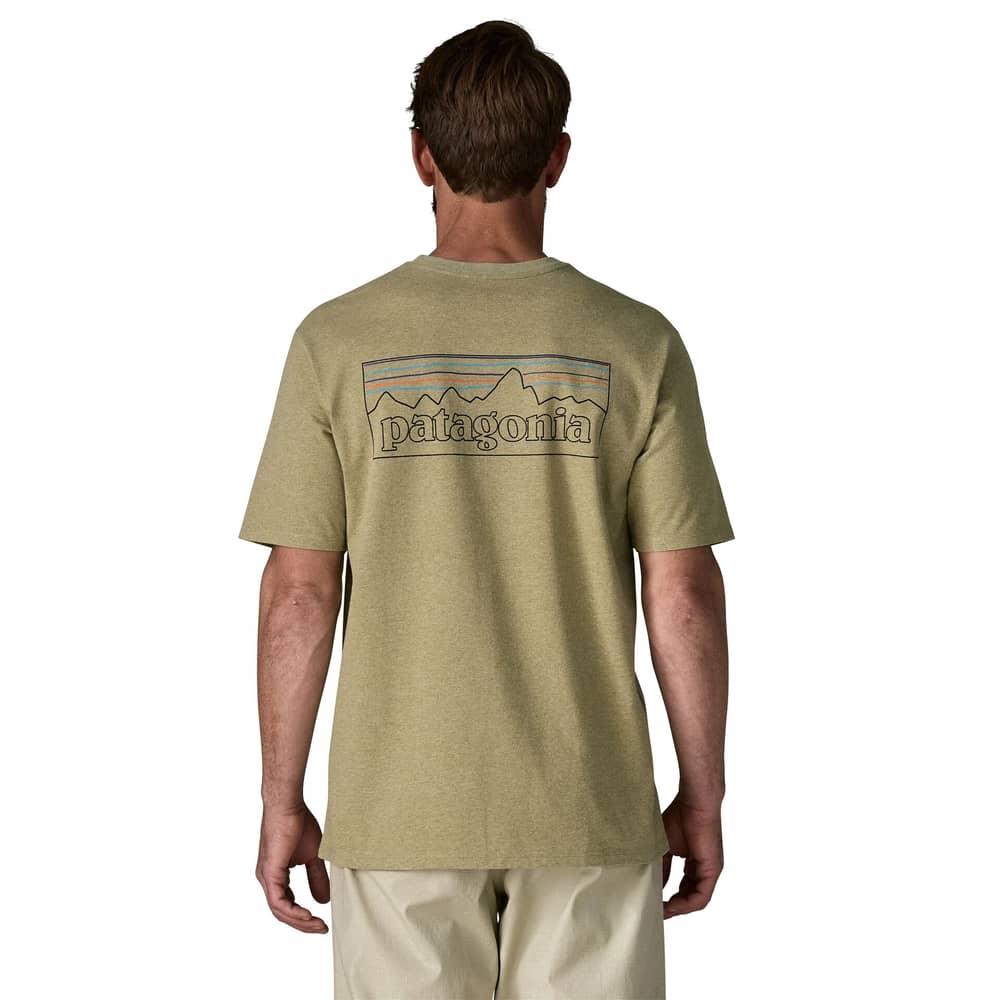 Patagonia Men's P-6 Logo Responsibili-Tee in Gumtree Green - Image 3 of 6
