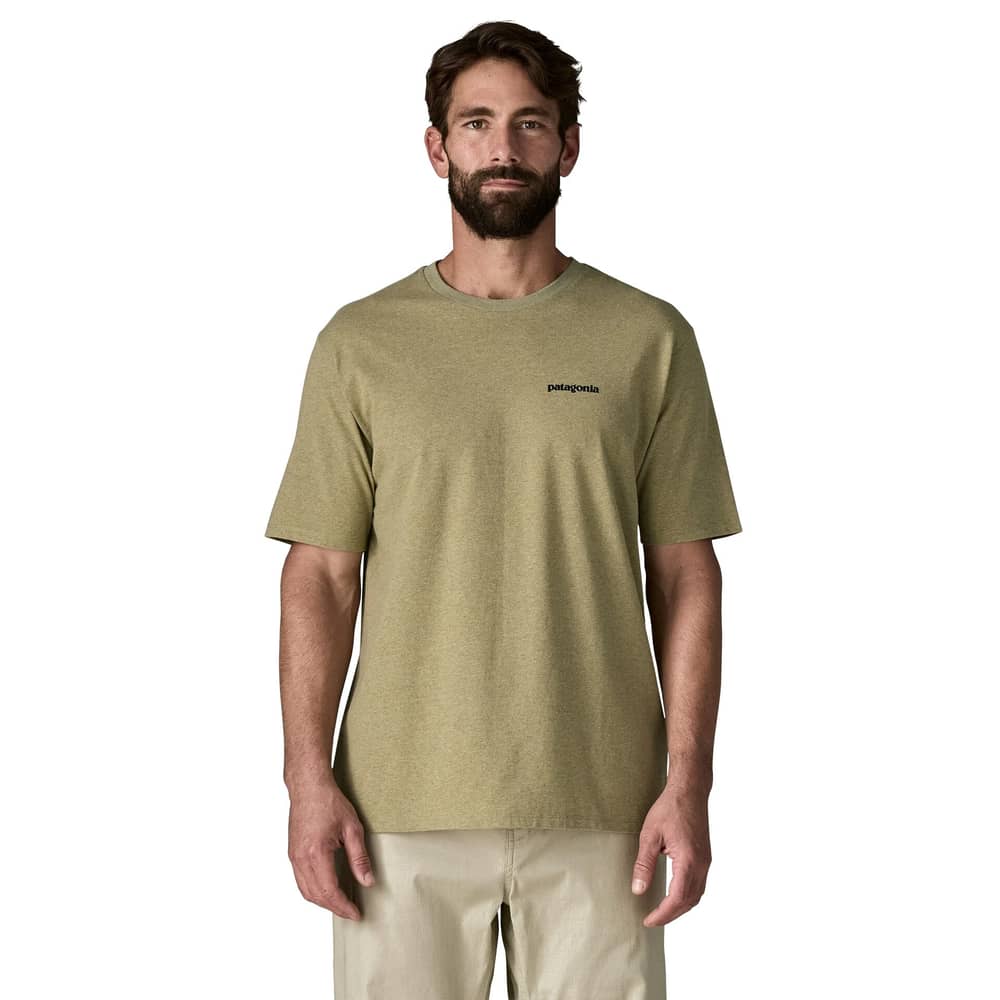 Patagonia Men's P-6 Logo Responsibili-Tee in Gumtree Green - Image 2 of 6