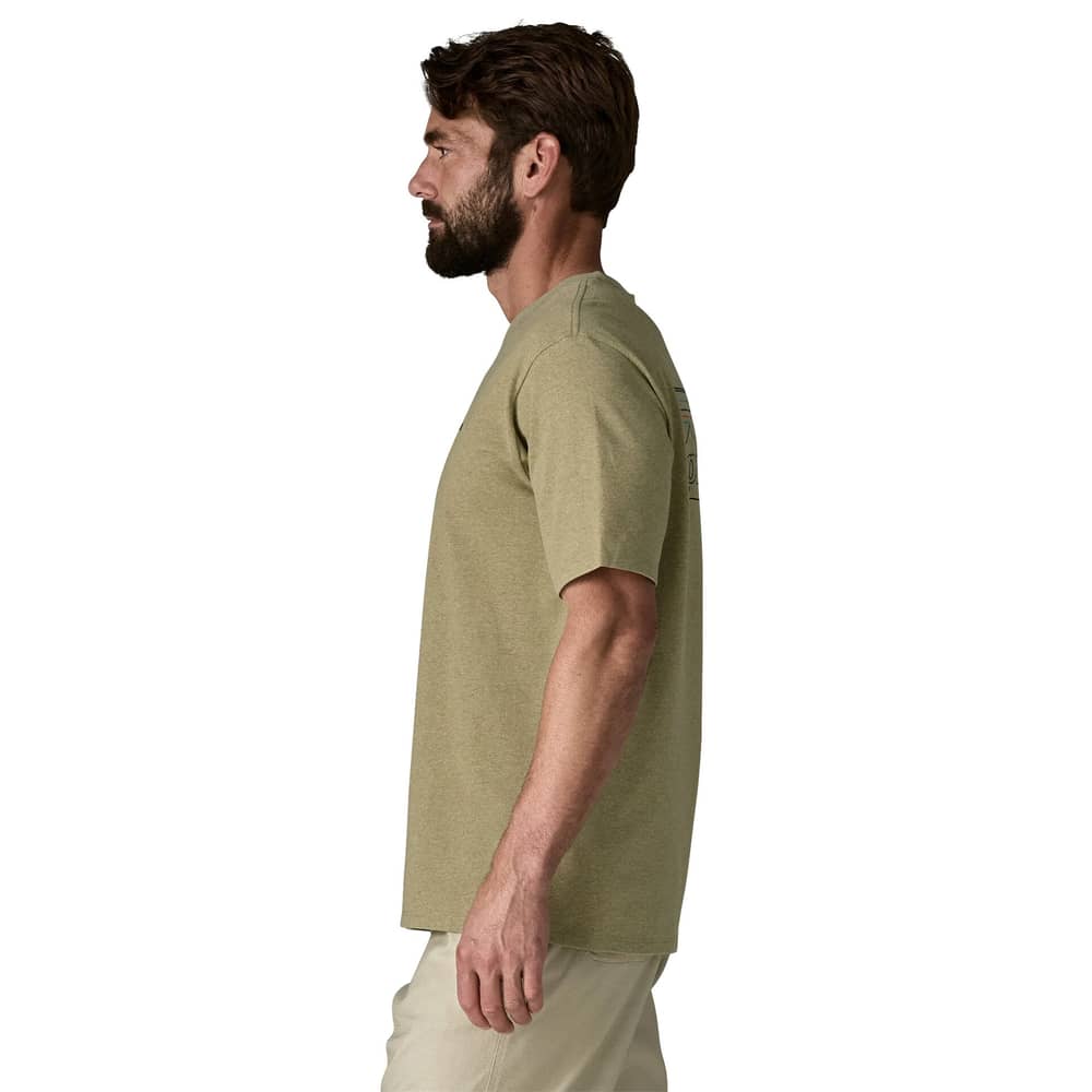 Patagonia Men's P-6 Logo Responsibili-Tee in Gumtree Green - Image 5 of 6