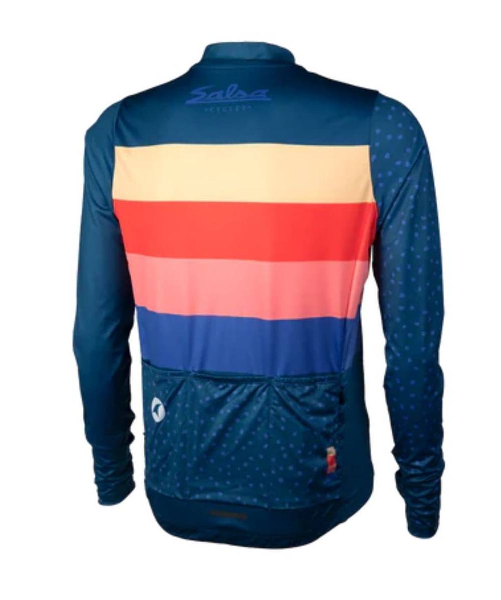 Salsa Team Polytone Long Sleeve Jersey - Men's in Dark Blue/Stripes - Image 1 of 1