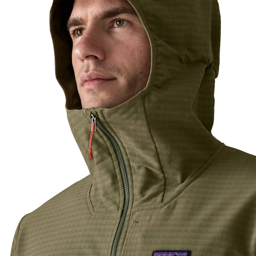 Patagonia Men's R1 TechFace Hoody in Basin Green - Image 3 of 5