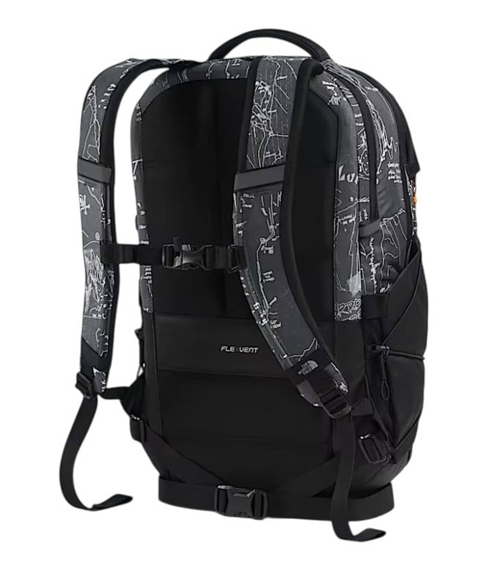 The North Face Borealis Backpack in Anthracite Grey Conrad Topo Print/Summit Gold - Image 3 of 5