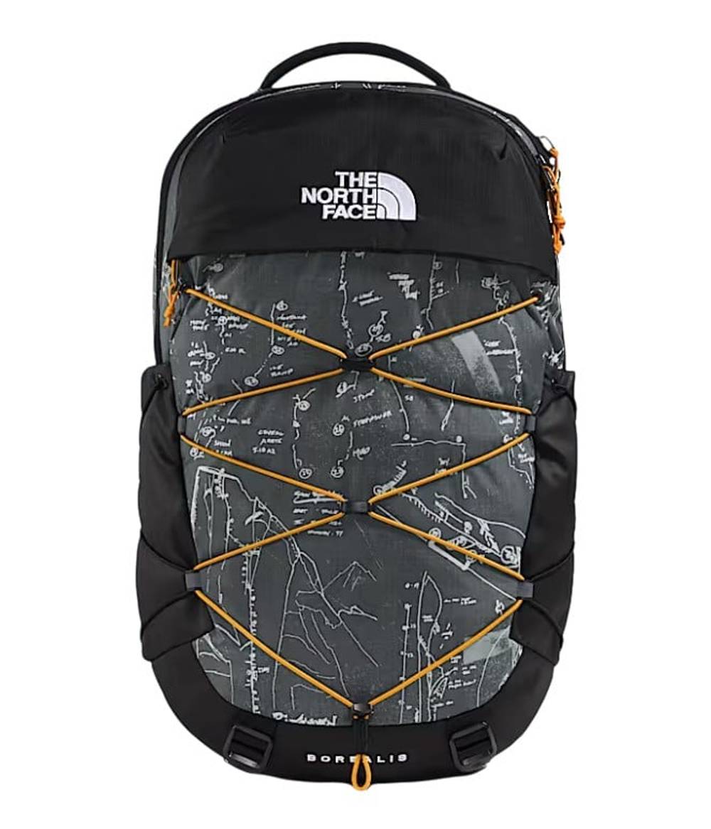 The North Face Borealis Backpack in Anthracite Grey Conrad Topo Print/Summit Gold - Image 1 of 5