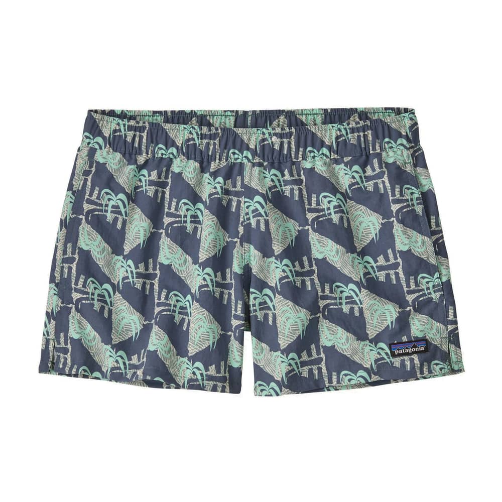 Patagonia Women's Barely Baggies Shorts - 2 1/2 in. in Jaguar Geo/Blue Sage - Image 1 of 7