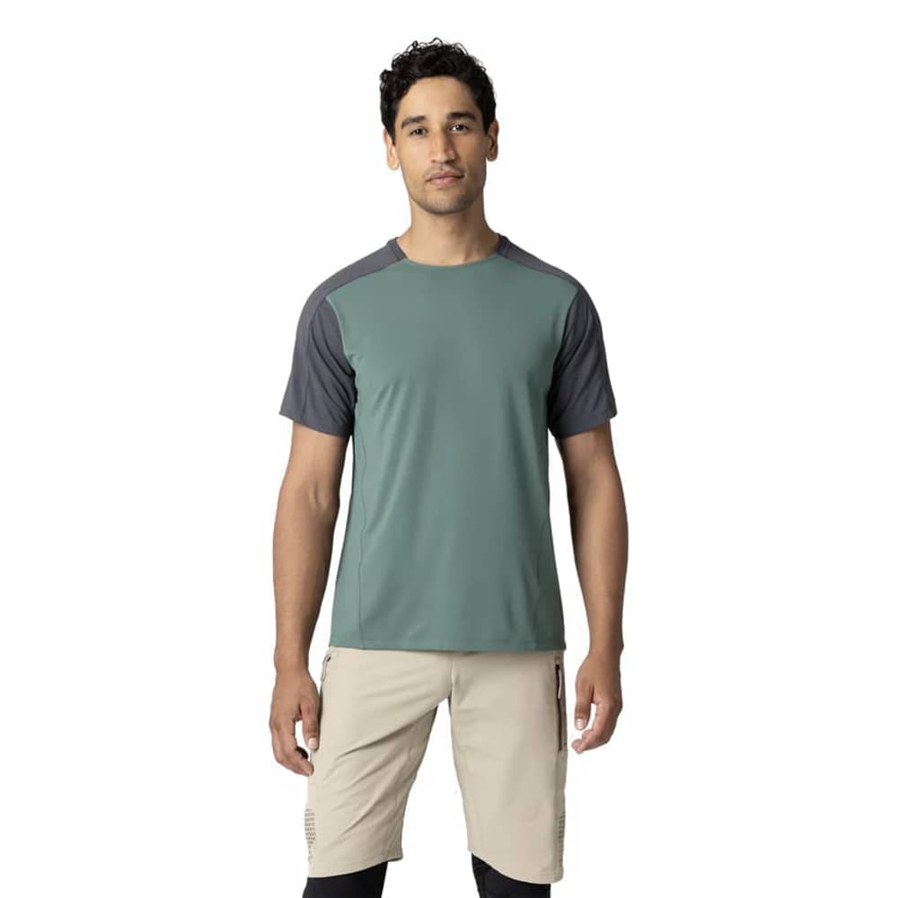 Outdoor Research Men's Freewheel MTB Short Sleeve Jersey in Storm/Malachite - Image 2 of 3