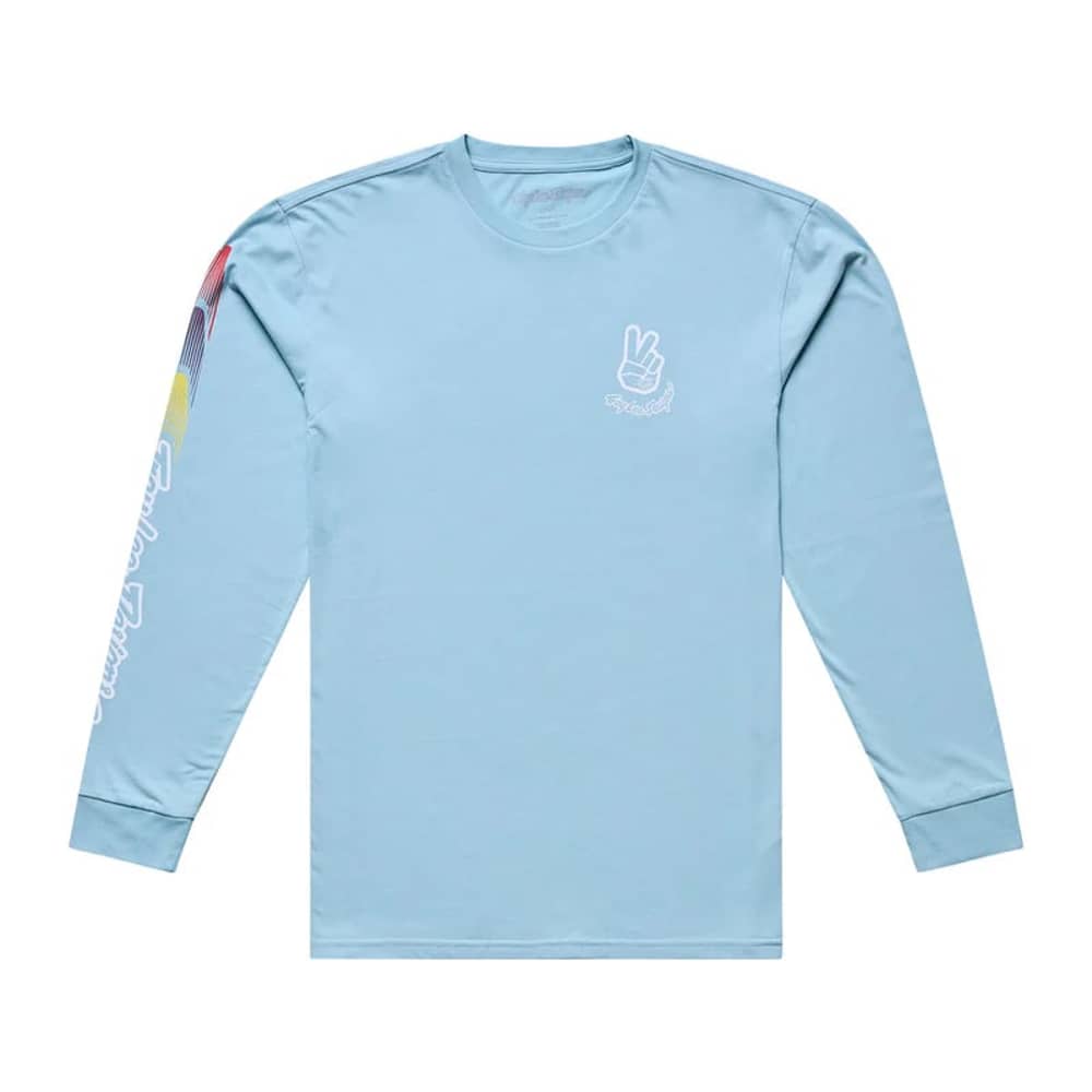 Troy Lee Designs Deuces LS Tee in Dawn Blue - Image 1 of 4