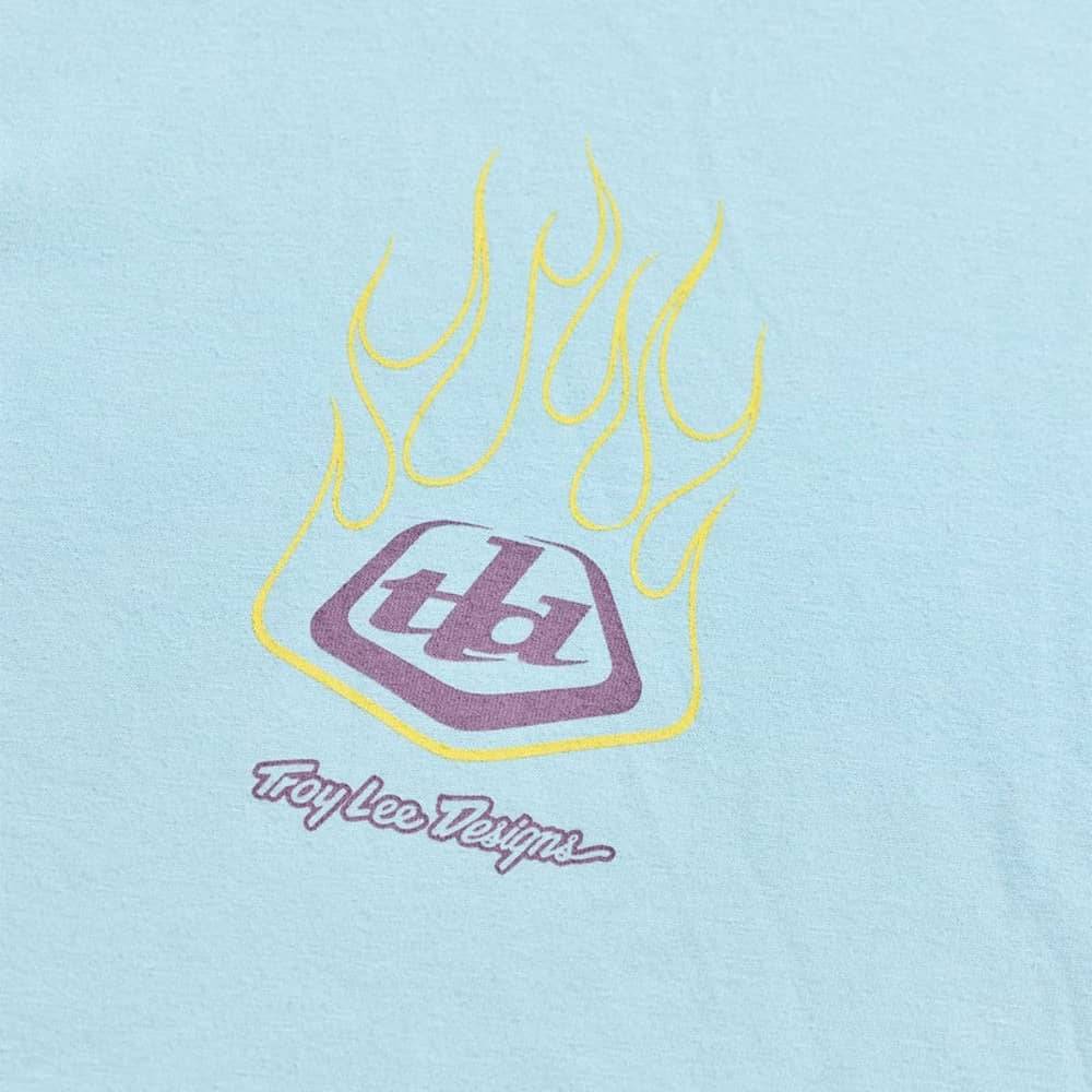 Troy Lee Designs Flame2 LS Tee in Dawn Blue - Image 3 of 4