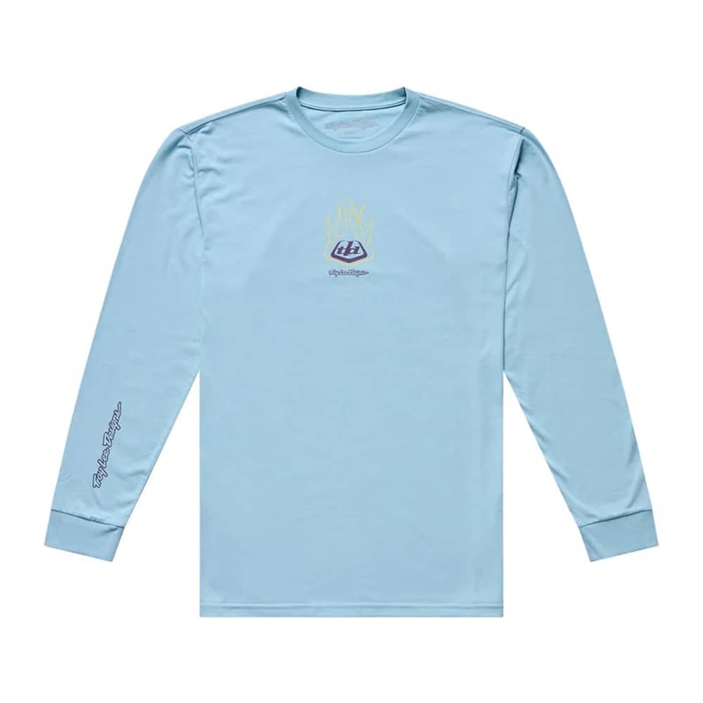 Troy Lee Designs Flame2 LS Tee in Dawn Blue - Image 1 of 4
