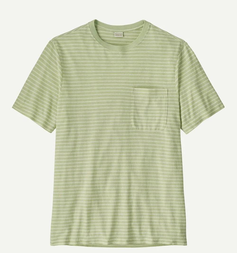 Patagonia Men's Trail Harbor Pocket Tee in Steps: Lichen Green - Image 1 of 1