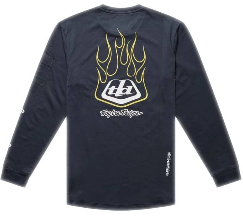 Troy Lee Designs Youth Ruckus Ride LS Tee in Carbon - Image 2 of 2