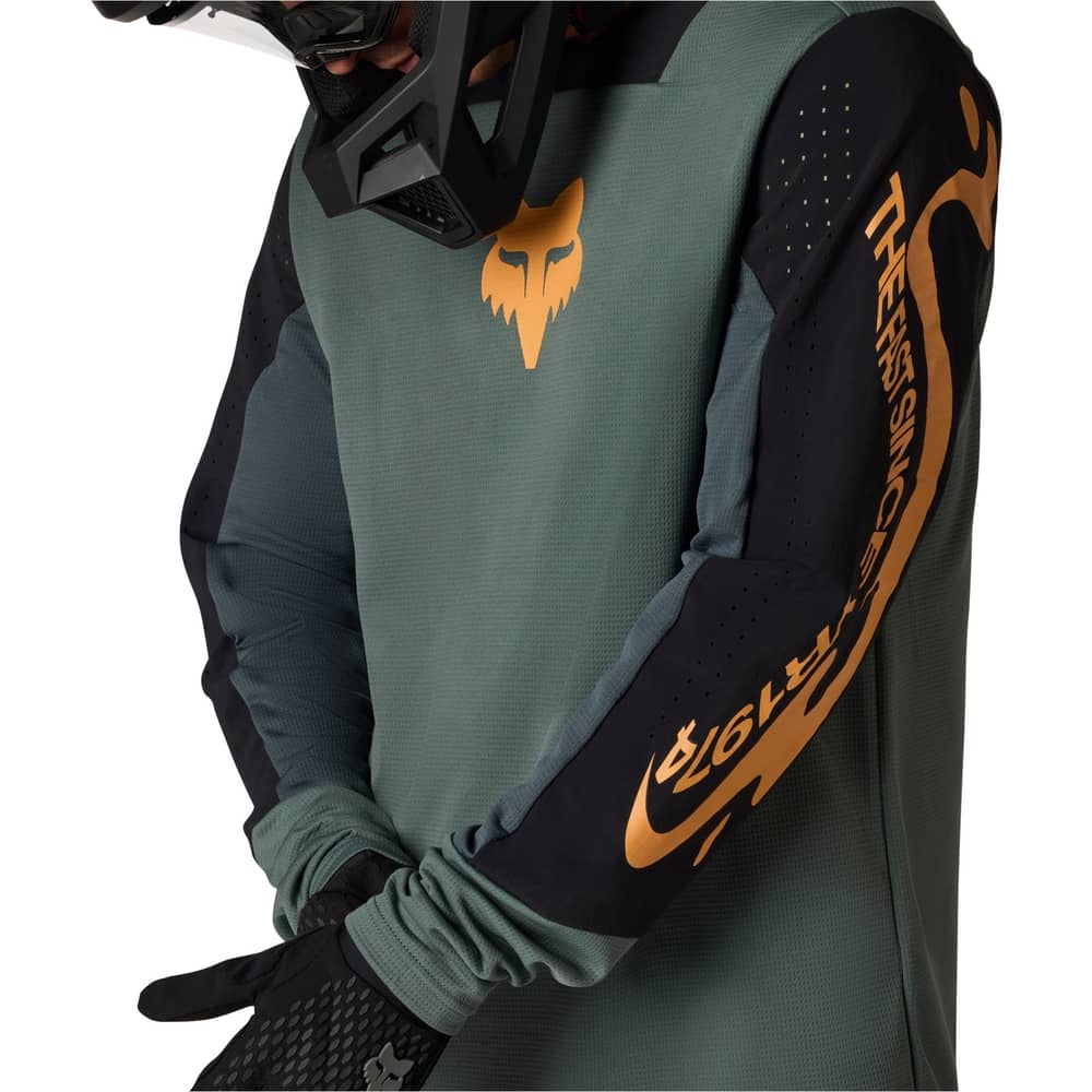 Fox Defend Ls Jersey Creation in Sage - Image 3 of 4