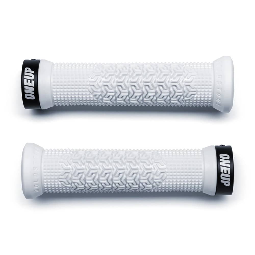 OneUp Components Jackson Goldstone Grips in White - Image 3 of 4