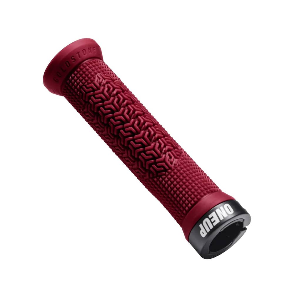OneUp Components Jackson Goldstone Grips in Maroon - Image 2 of 4