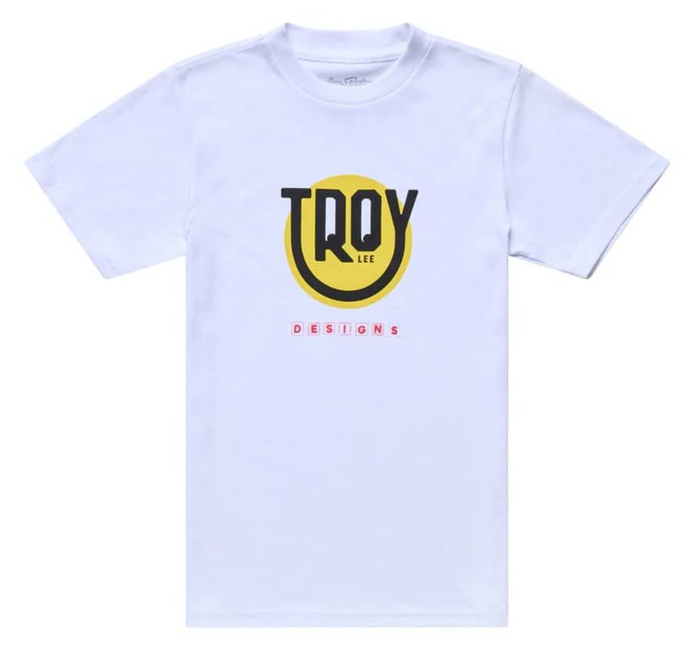 Troy Lee Designs Happy Dayz Youth SS Tee in White - Image 1 of 2