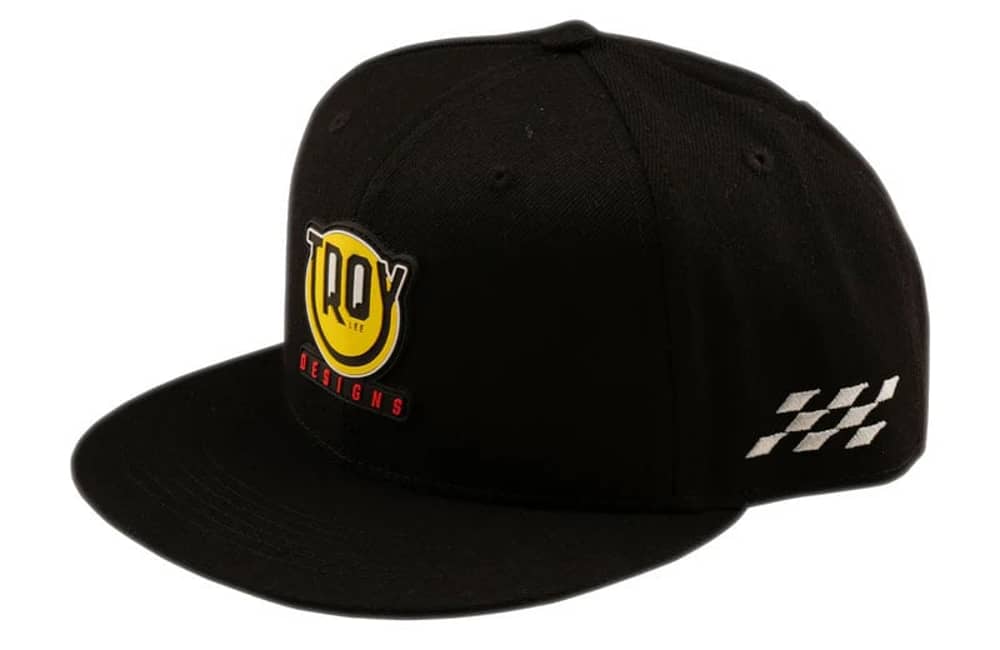 Troy Lee Designs Happy Dayz Flat Bill Snapback in Black - Image 1 of 1