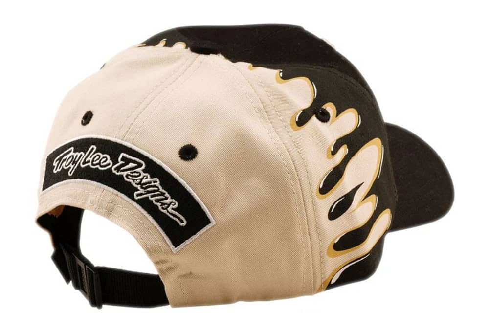 Troy Lee Designs Finish Line Unstructured Curved Snapback in Black/Pumice - Image 1 of 2