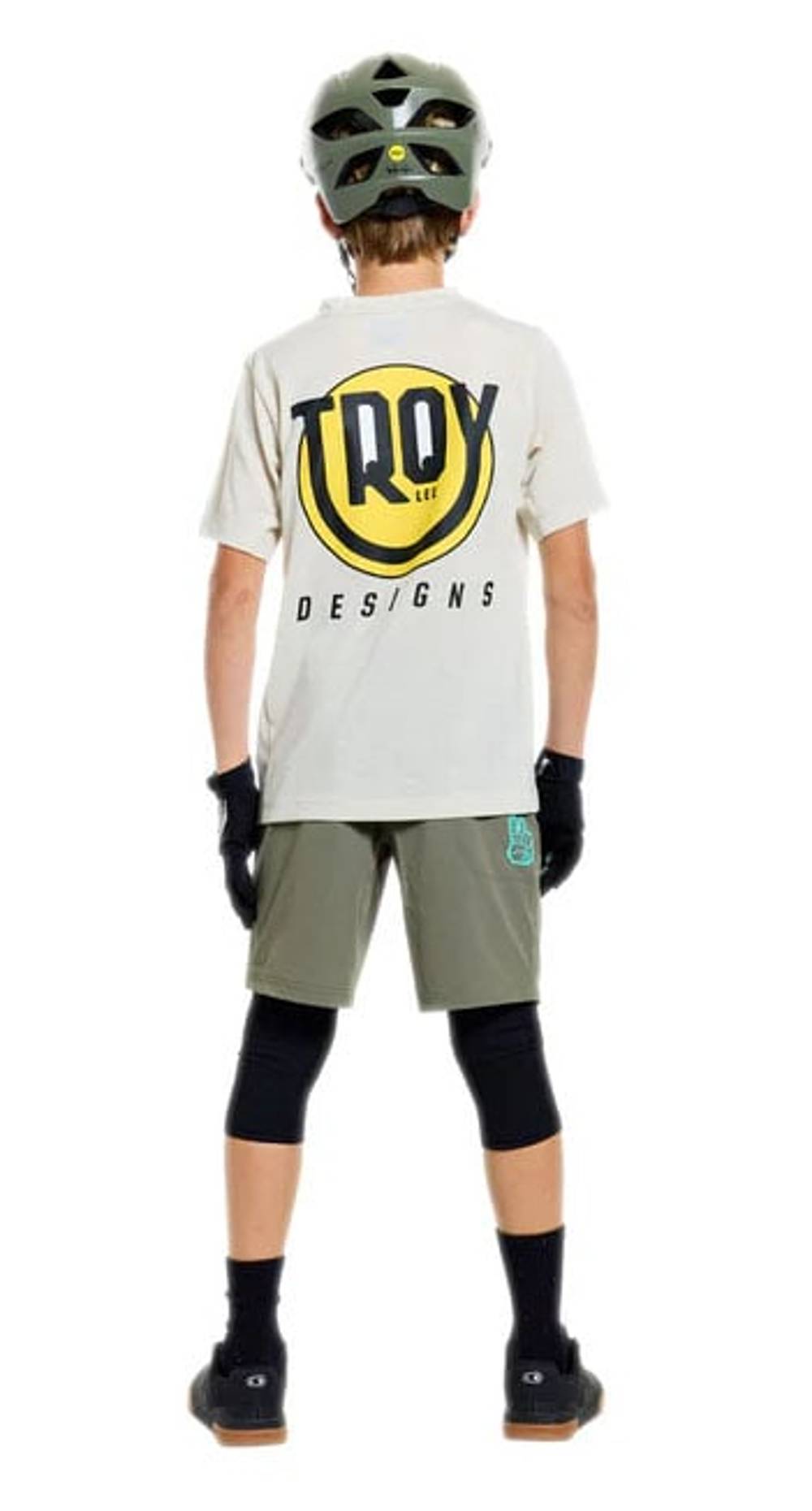 Troy Lee Designs Youth Skyline Trail Short Shell in Mono Army - Image 2 of 2