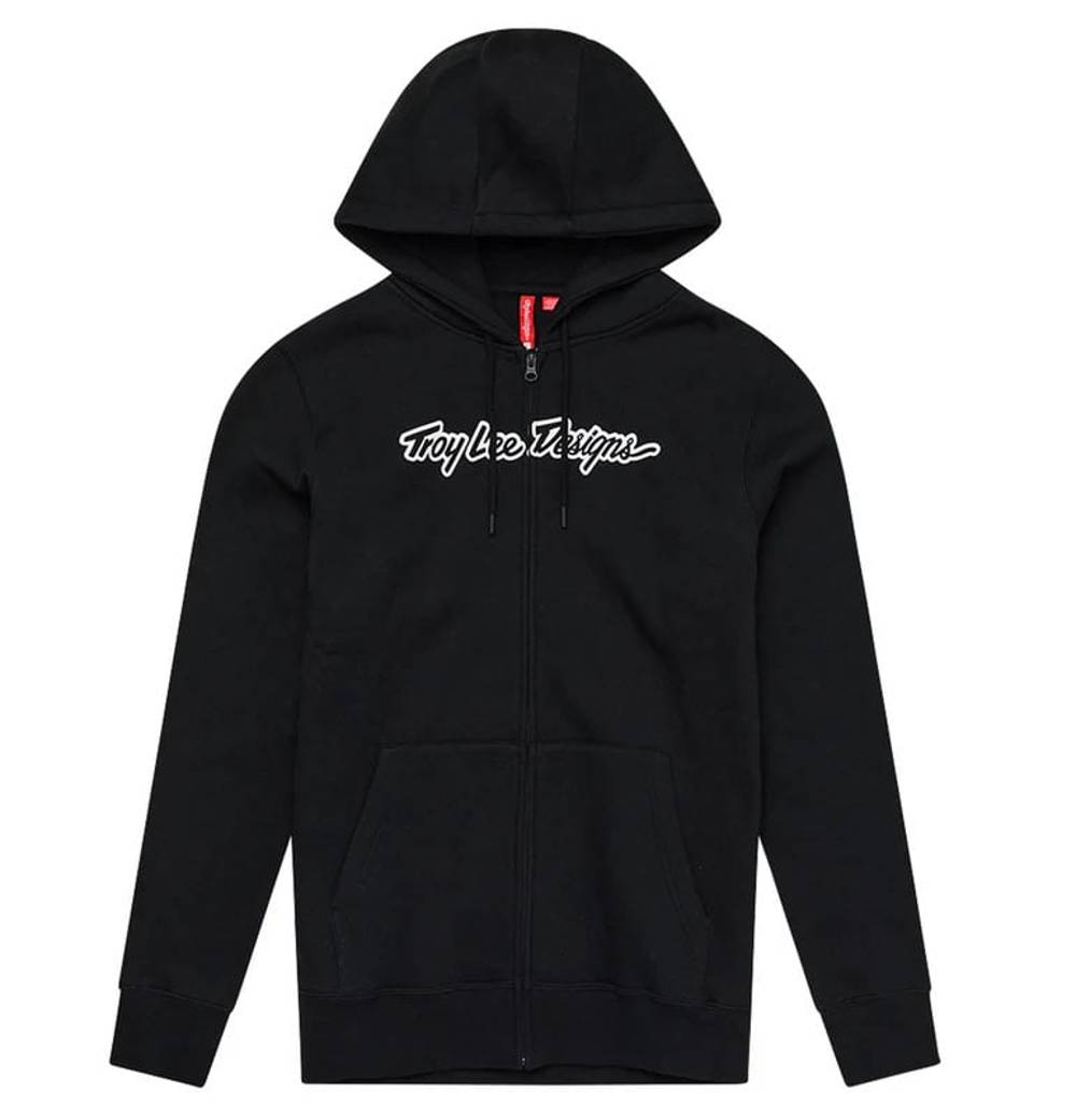 Troy Lee Designs Troy Lee Designs Zip Up Hoodie in Signature Black - Image 2 of 2