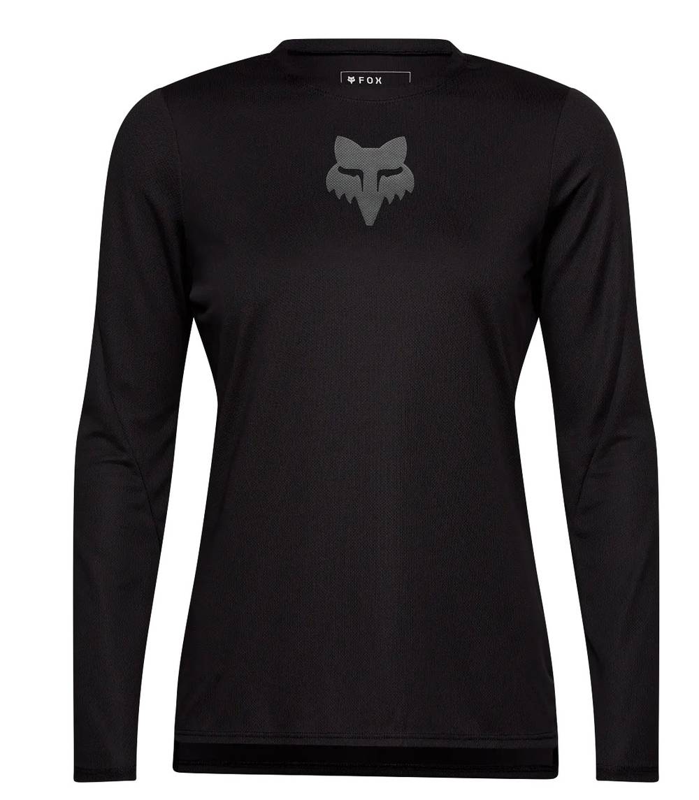Fox W Ranger Ls Jersey Fox Head in Black - Image 2 of 2