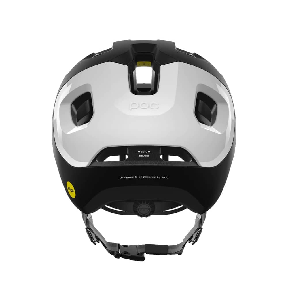 POC Axion Race MIPS Helmet in Uranium Black Matte/Hydrogen White - Image 4 of 4