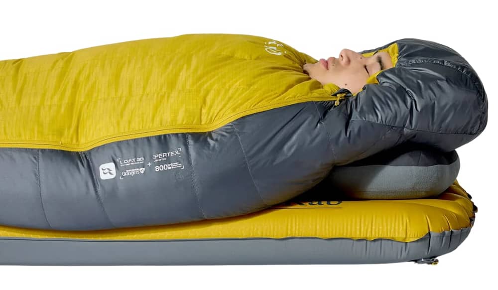 Rab Neutrino -12C / 10F Sleeping Bag in Graphene/Dark Pollen - Image 2 of 4