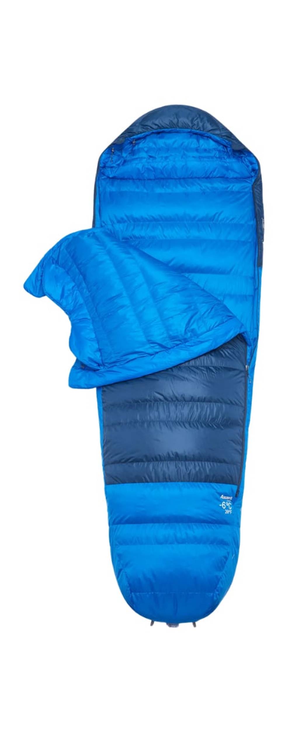 Rab Ascent -6C / 20F Sleeping Bag in Tempest Blue/Maya Blue - Image 2 of 2