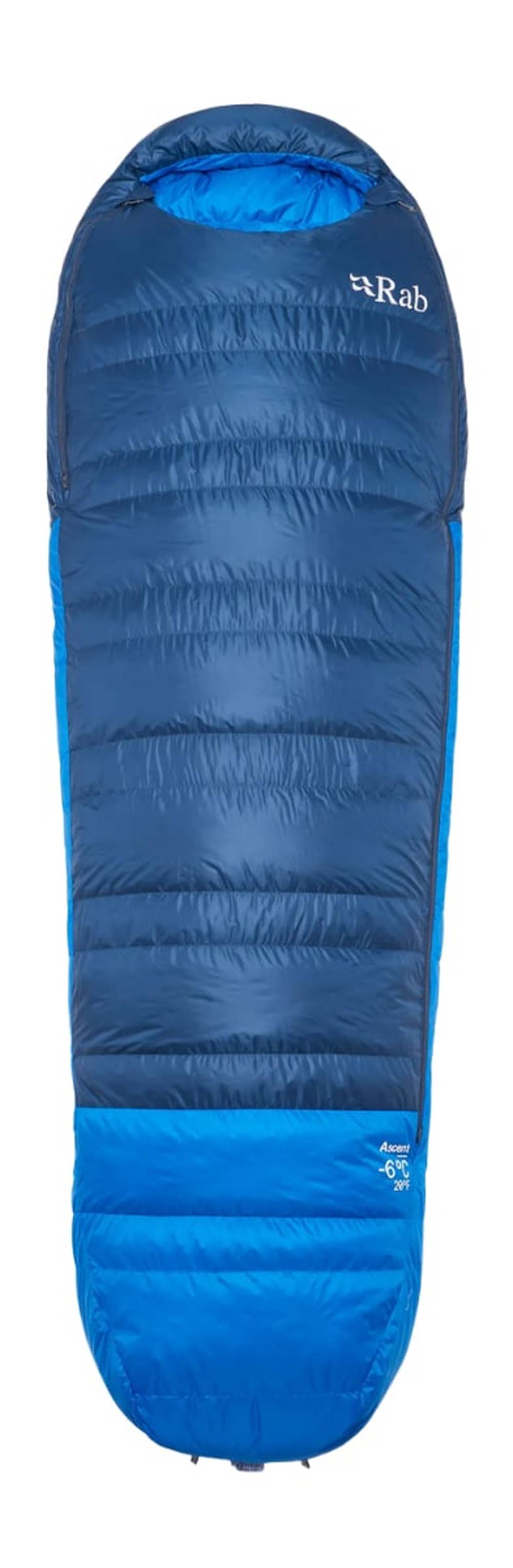 Rab Ascent -6C / 20F Sleeping Bag in Tempest Blue/Maya Blue - Image 1 of 2