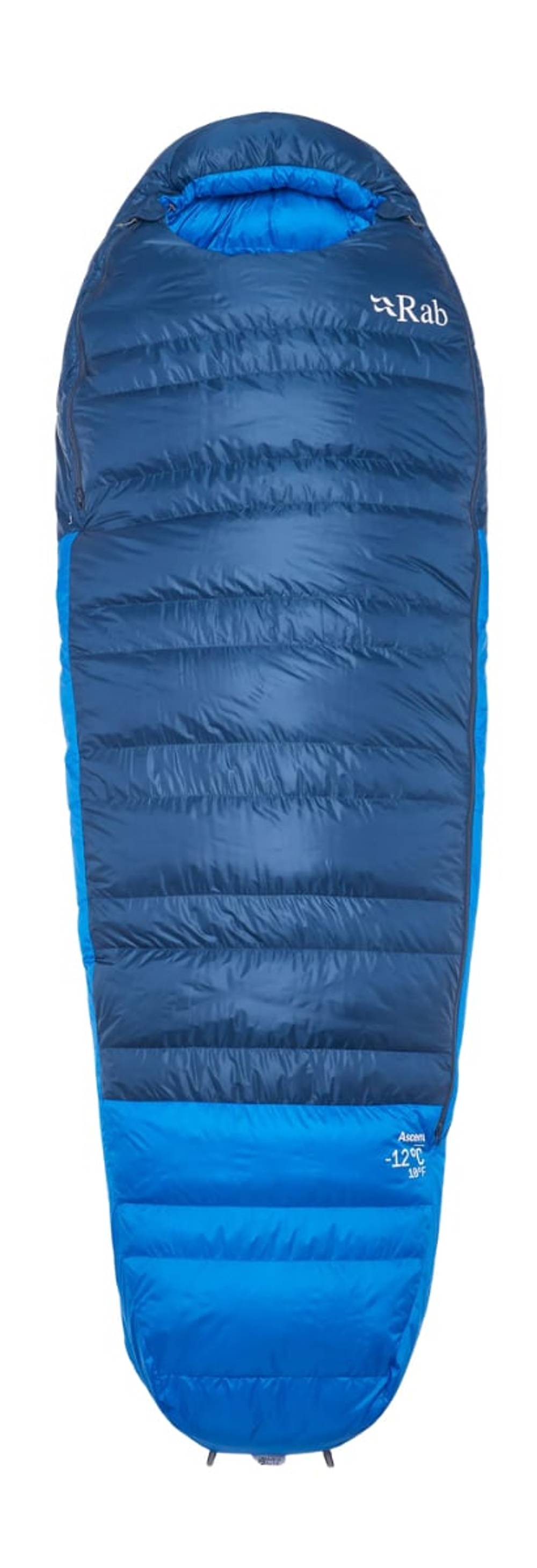 Rab Ascent -12C / 10F Sleeping Bag in Tempest Blue/Maya Blue - Image 2 of 3